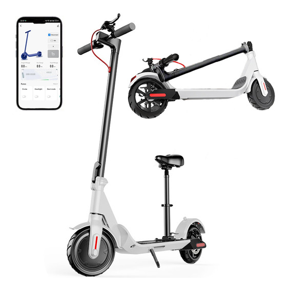 Eléctricos Scooter Patín 35km/h Bluetooth S12 Con Asiento 