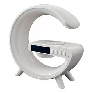 Mini Lámpara De Mesa Con Altavoz Inteligente, Cargador De Inducción De Sonido De 10 W, Blanco Y Blanco, 110 V/220 V