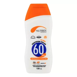 Protetor Solar Fps 60 Nutriex Profissional Frasco 120ml