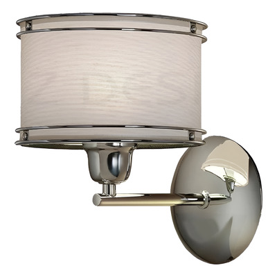 Aplique Pared Doble Aro Cromo Deco Moderno Apto Led Natural