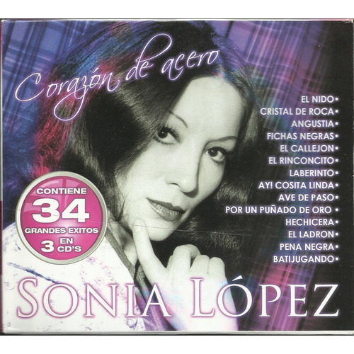 Sonia Lopez Corazón De Acero - 3cds Música Nuevo