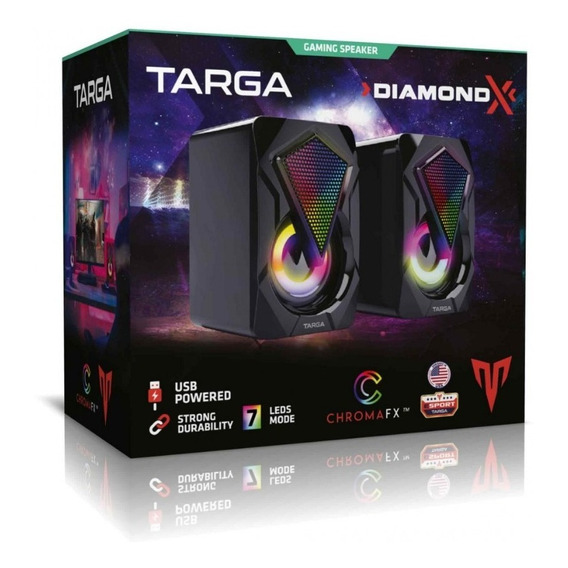 Parlantes Pc Gamer Usb Targa Diamondx 8w Led Stereo