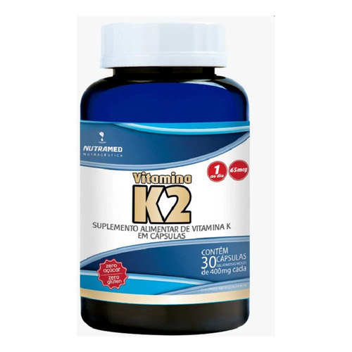 Vitamina K2 Nutramed 30 Cápsulas De 400mg Sabor Neutro