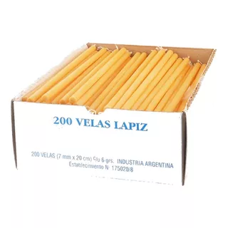 Vela Lápiz De Cera (caja X 200) Procesional Liturgia Cirios