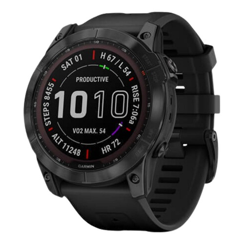 Reloj Smartwatch Fenix 7x Zafiro Solar Titanio Dlc Garmin Color de la caja Negro Color de la malla Negro Color del bisel Black