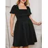 Vestido Shein Escote Cuadrado Espalda Criss Cross Plus Size