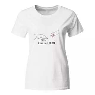 Playera Individual Lk8. Creation Of Cats Mano Angel Y Gato