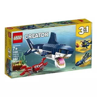 Cr Criaturas Del Mundo Marino Lego 31088 Cantidad De Piezas 230