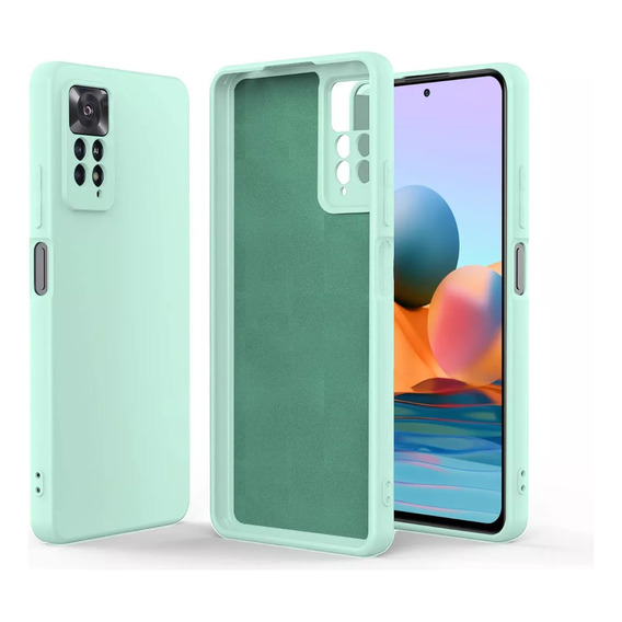 Carcasa Silicona Slim Para Xiaomi Redmi Note 11 Pro Color Menta