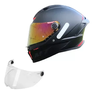 Combo Capacete Masculino Mt Stinger 2 + Viseira Extra