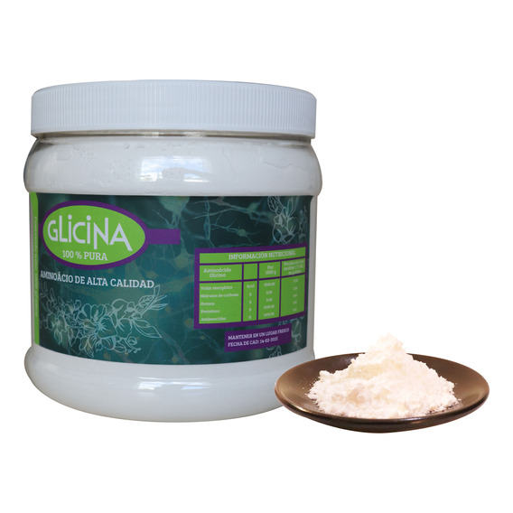 Glicina 1kg, 100% Pura, ¡aminoácido De La Mas Alta Calidad!