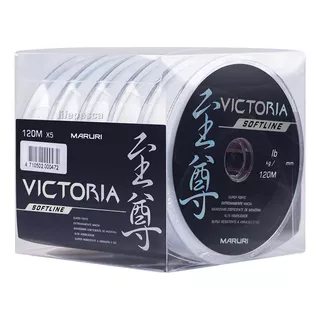 5 Linhas Mono Victoria Softline 0,37mm 22lb/10kg - 5x120m Cor Branca