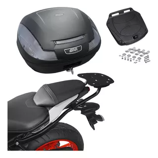 Baú Moto Givi 47 Litros E470nt + Bagageiro Scam Mt 07 2019