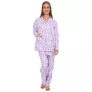 Pijama Franela Dama Mod 300 Algodon Sanforizado 1 Juego Tda