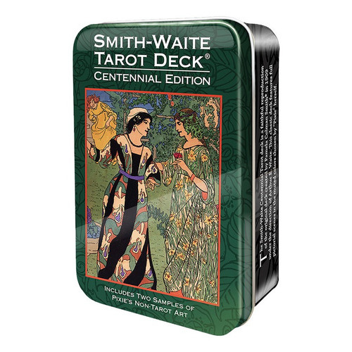 SmithWaite Centennial Tarot Deck in a Tin. Baraja de Tarot Centenario SmithWaite en una lata, de Pamela Colman Smith. Editorial US Games, tapa dura en inglés, 2015