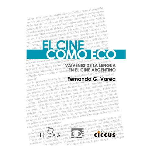 El Cine Como Eco, De Fernando G Varea. Editorial Ciccus, Tapa Blanda En Español, 2022