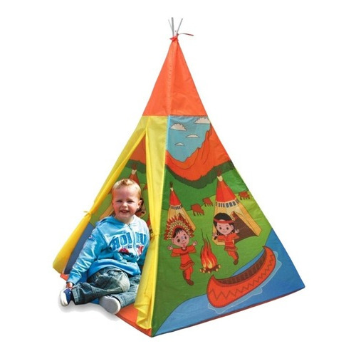 Carpa Estilo Tipi Infantil Poppi India 100 X 100 X 135 Cm 