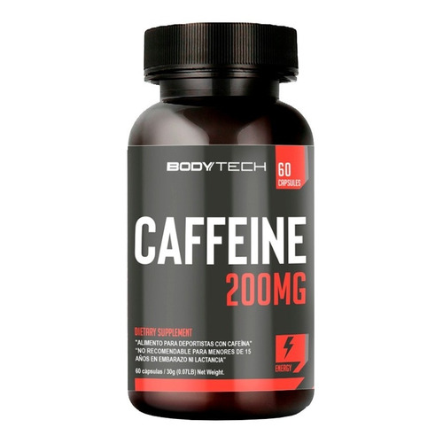 Cafeína 200mg Bodytech [60 Cápsulas