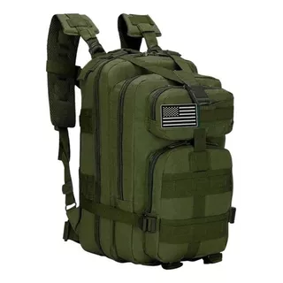 Mochila Militar Assalt Tática Masculina Feminina Impermeável Cor Verde Usa