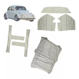 Kit Forro Interno Teto Fusca Ano 72 Ate 96 Branco Perfurado