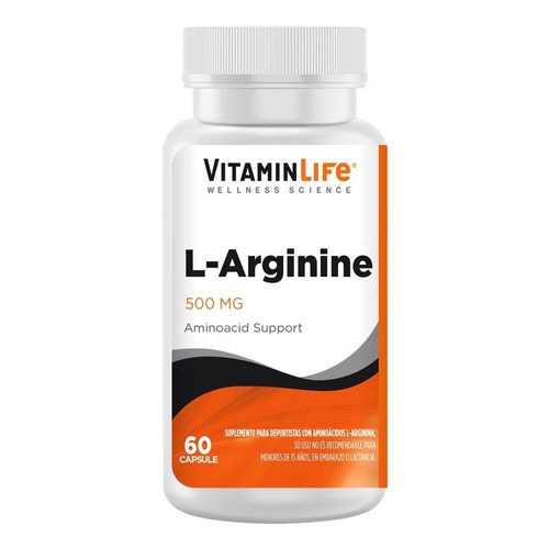 L-arginina (500mg/60 Cápsulas) Vitamin Life