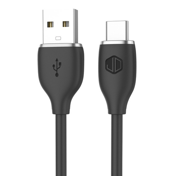 Cable De Datos Jd D-23ac Usb A A Usb C 2.4a Carga Rapida Color Negro