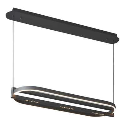 Colgante Led Ramla S Ovoide Negro 56w Aluminio Moderno Negro