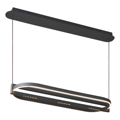 Colgante Led Ramla S Ovoide Negro 56w Aluminio Moderno Negro