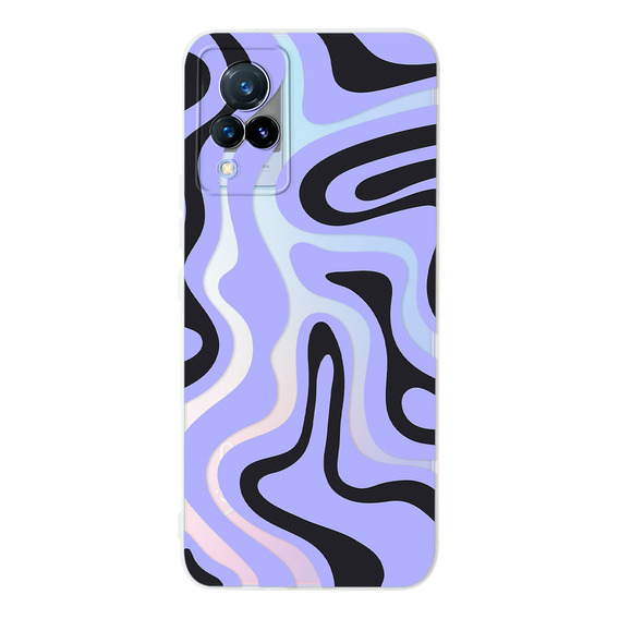 Funda Para Vivo Para Mujer Curvas Moradas Uso Rudo Tpu