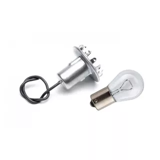 Soquete Farol Com Lâmpada (6v 17w) Mobilete Bikelete Caloi