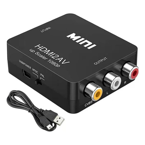 Adaptador De Convertidor De Audio Y Video Tv Hdmi A Rca 1080