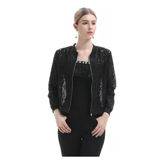 Chamarras Dama Blanco Y Negro Chaqueta  Moda Saco Para