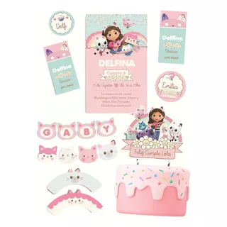 Kit Imprimible Gaby Casa De Muñecas Pdf Texto Editable