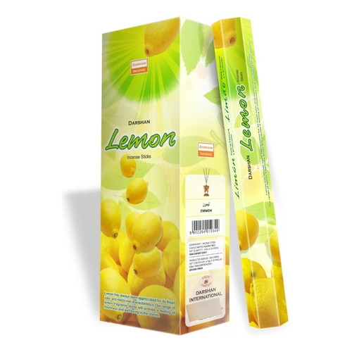 Sahumerios Darshan India Hexagonales X6 Unidades Fragancia Lemon