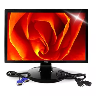 Monitor Aoc 16 Polegadas 1619swa Widescreen Vga Preto