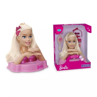 Boneca Pentear Maquiar Barbie Salão Barbie Busto Mãos Fala