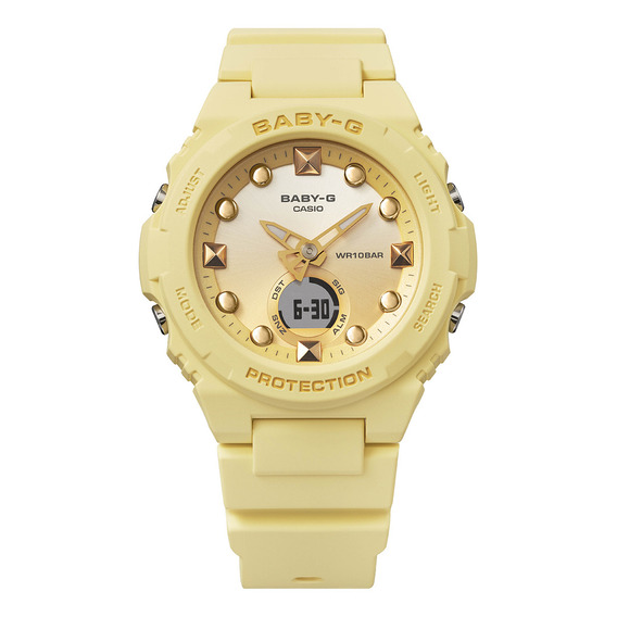 Reloj Mujer Casio Bga-320-9adr Baby-g Color de la correa Amarillo Color del bisel Amarillo Color del fondo Amarillo