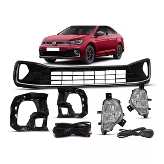 Kit Farol Milha Led Virtus 2023 Tsi Com Moldura Suporte