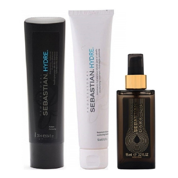 Shampoo Hidratante + Mascarilla + Dark Oil Sebastian Hydre