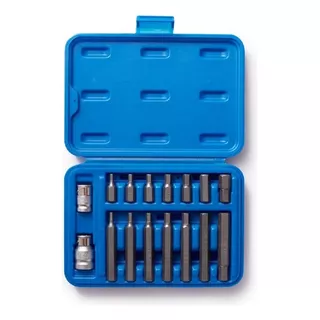 Juego Set De Puntas Hegagonales 16 Pzs Bremen En 1/2'' 3/8