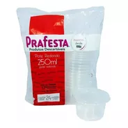 Pote Plastico Marmita Red 250ml Alimento Micro Freezer 24un
