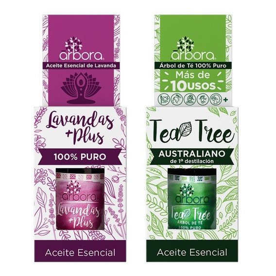 Kit Aromaterapia Lavanda + Tea Tree 100%puros Y Certificados