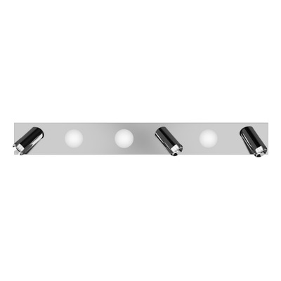 Plafon 6 Luces Led Nacho+eye Cromo Base Rectangular 20376 Rd