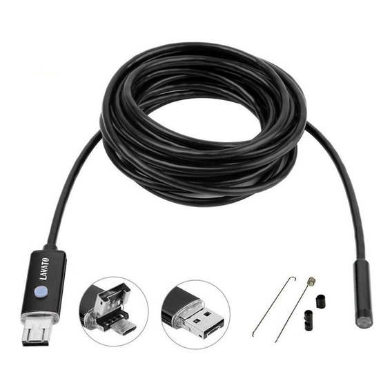 Camara Boroscopio Endoscopio Usb 5mts Automotriz Eurotech