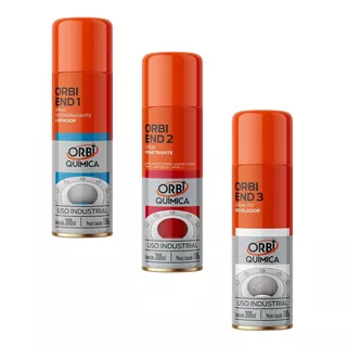 Kit Revelador De Trincas Metal Chek 3 Pçs Orbi End 1, 2 E 3