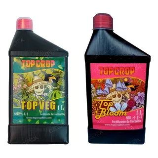 Kit Top Crop Top Veg 1l + Top Bloom 1l Fertilizante Combo X2