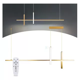 Casa Attract Luminária Lustre Pendente Led Minimalista Design Moderno Cor Dourado 110v/220v