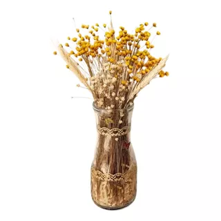 Vaso Com Arranjo De Flores Secas Sofisticação Para Seu Lar