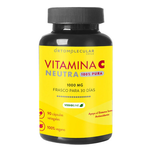 Vitamina C Neutra 1.000 Mg - 90 Cáps - Ortomolecular Chile
