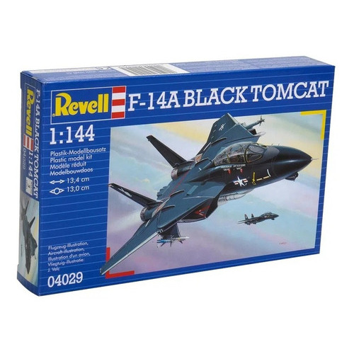 Kit de caza Revell F-14a Black Tomcat US Navy 1/144, 04029